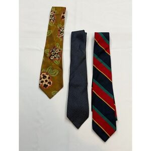 BOSS ARROW LANDS END Mens 3pc Neck Tie Bundle Stripes Polka Dot Floral S19